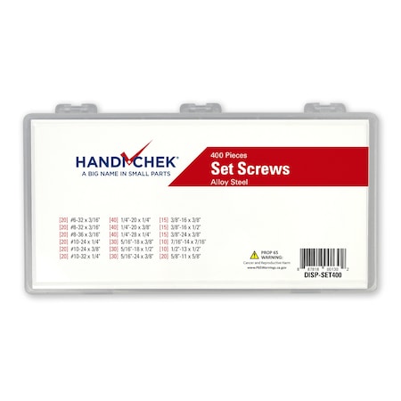 Handi-Chek Set Screw Assort 400pc DISP-SET400